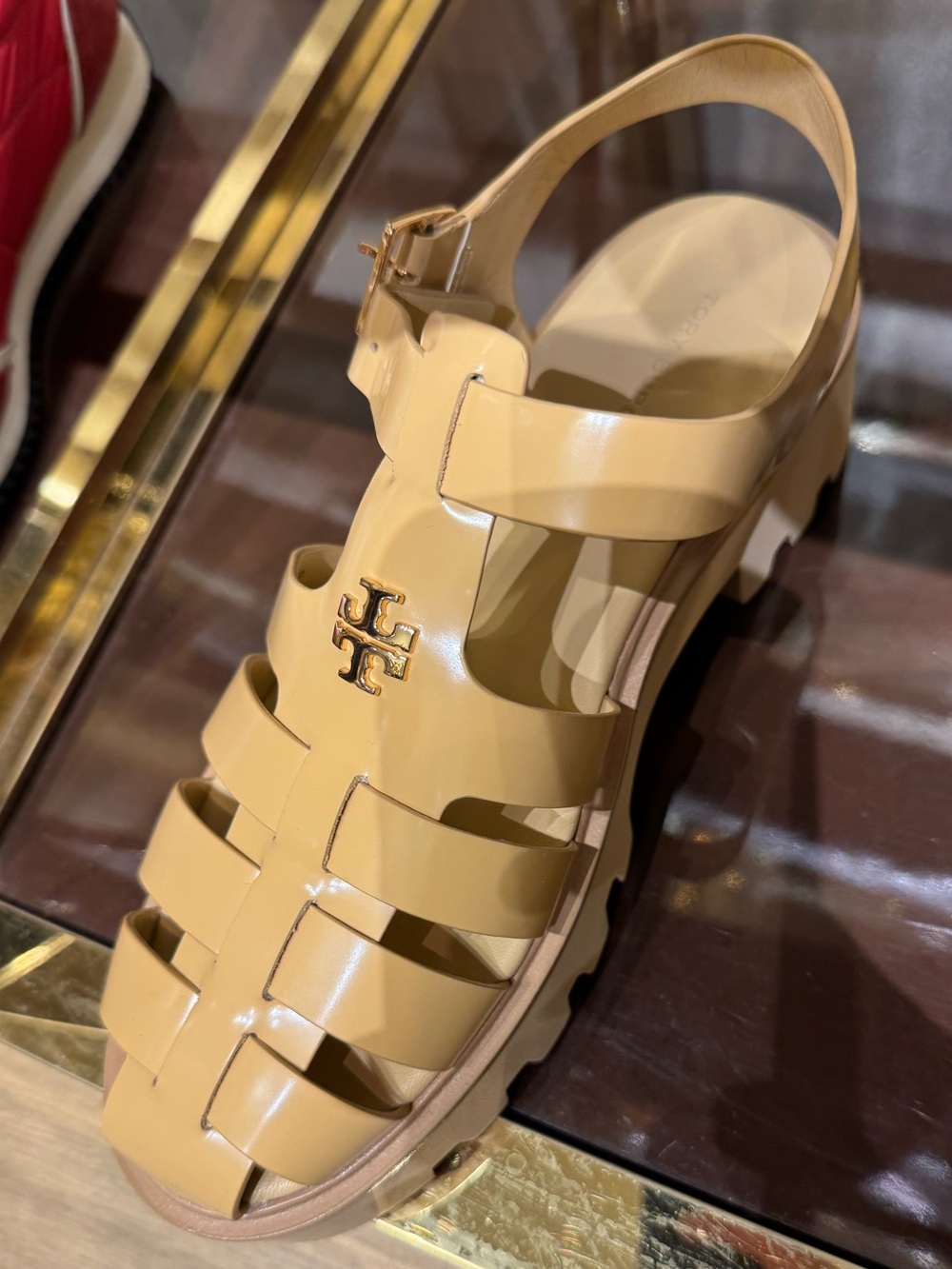Tory Burch Everly Platform Leather Sandal Shoes